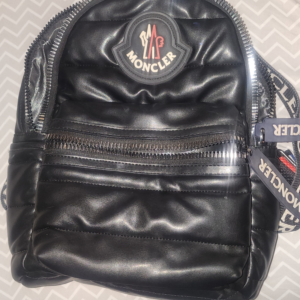 Moncler Black Glossy Backpack